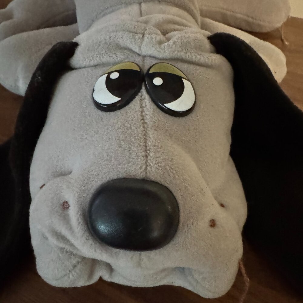 Vintage Tonka Pound Puppy 7805 Gray with Dark Brown Ears Mint Condition Excellen